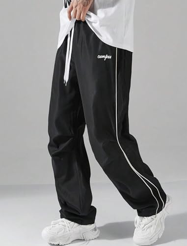 FEAPHY Men's Sweatpants Y2k Baggy Track Pants Drawstring Casual Parachute Pants Trousers Streetwear3