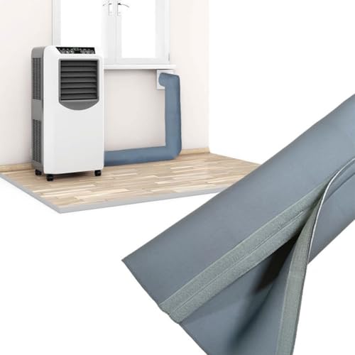 MoSundi Funda portátil para manguera de aire acondicionado, funda de ventilación de conducto de poliéster aislada de 59 pulgadas para manguera de escape de CA de 5 a 5.9 pulgadas de diámetro, color