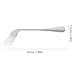 2 Pcs/ set Angled Fork Spoon Ergonomic Fork Curved Utensil Angled Fork Eating Feeding Curved Spoon for Elderly Patients, Right Hand