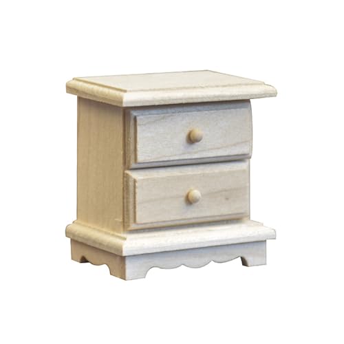 教育ドールハウスベッドスタンドミニチュア木製雑貨おもちゃごっこ遊び現実的なモデルベッドサイドテーブルモデル小型リアルなドールハウス家具