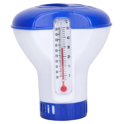 Pool Chlorine Floater Pool Chlorine Floater with Thermometer 5 Inch Automatic Tablet Accessories for Keeping Swimming Water Fresh and Clean Tablet