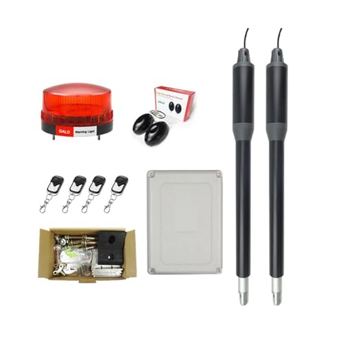 Motor Puerta Corredera, AC110V/220V 24VDC 200KG por hoja actuador lineal eléctrico Motor automático Solar abridor de puerta abatible Kits de Motor(Kit d)