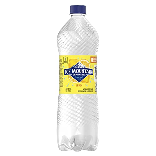 Image of Ice Mountain Sparkling Water, Lively Lemon, 33.8 oz. Bottle