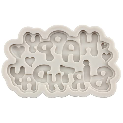 Sijiangmold Happy Birthday Silicone Molds Birthday Alphabet Fondant Silicone Mold Chocolate Molds Letters Silicone Fondant Cake Molds For Cake Decorating Cupcake Topper Polymer Clay Set Of 6 #TOP5