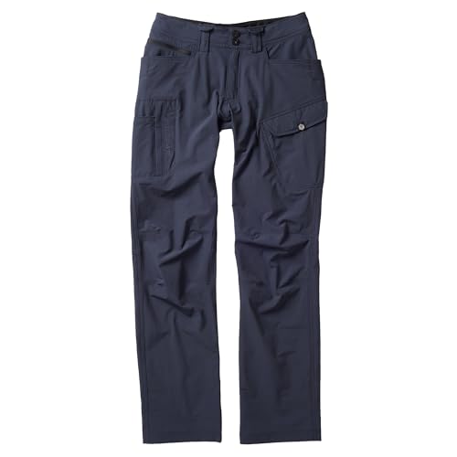 TRUEWERK Mens T1 WerkPant - Hot-Weather Lightweight Work Pants Moisture-Wicking Quick-Dry 4-Way Stretch Softshell Relaxed Fit 8 Pockets Navy 32W x 32L