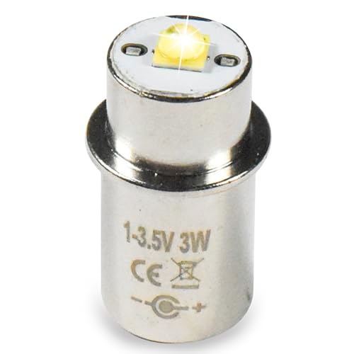 HQRP Hight Power 3W LED Upgrading Bulb Replacement for MagLite