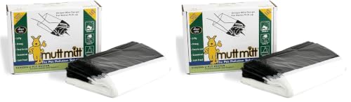 Image of Mutt Mitt 2-Ply dog waste pick-up bags Dispense-A-Mitt - 200 Dog Waste Bags in a wall mountable box. (Pack of 2)