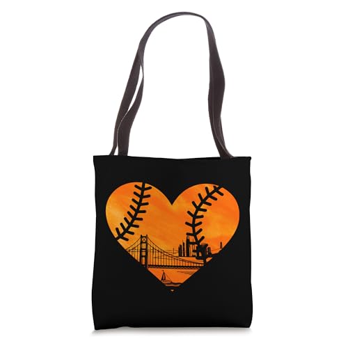 Bolso Tote Vintage US State San Francisco Baseball miniatura 1