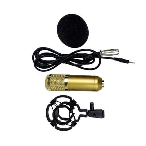 Totority -800 Condenser Microphone Gold Plated Large Diaphragm Low Noise Vocal Recording Connector