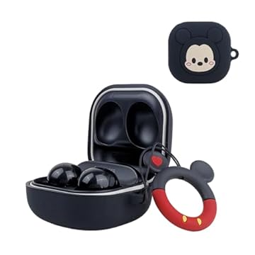 NERDCASE, Case, Capa, Capinha Protetora Personagem Fofo, Silicone, Galaxy Buds 2/Pro/Live/FE, Preto