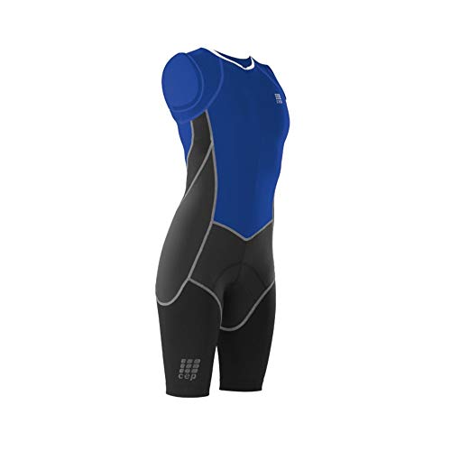 CEP - Mono de triatlón para Mujer, Color Negro y Azul, Talla II