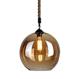Lámpara de araña de Cristal nórdico: lámpara Colgante Personalizada Creativa con diseño de Techo Empotrado, Fuente de luz E27, lámpara Colgante de un Solo Cabezal para decoración de Bar de Restaurant