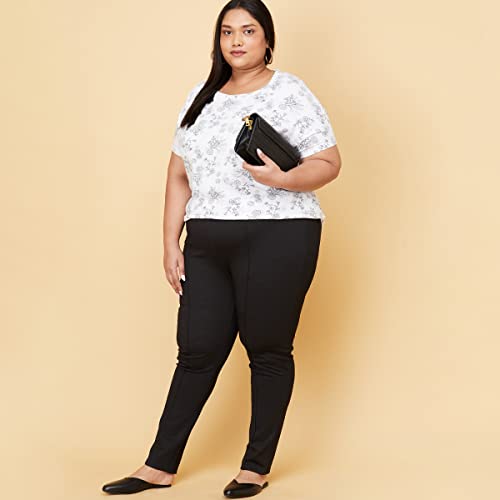 Image of Max Plus Size Women Printed Round Neck T-Shirt