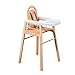Combelle - Chaise Haute Bébé En Bois Lili, Tablette Amovible, Harnais de Sécurité, Style Scandinave, Jusqu'à 15kg, 52x52x95cm, Fabriquée En France, Garantie 30 Ans (Vernis Naturel)