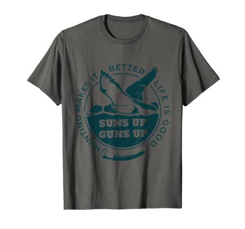 Vintage Duck Hunting Suns Up Guns Up T-Shirt