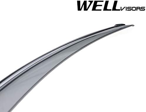 WellVisors Window Visors Wind Deflectors Compatible with Infiniti 2009-2017 FX35 FX37 FX50 QX70 with Chrome Trim Rain Guards 3-847IN003
