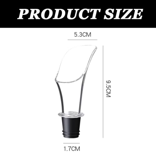 BQRKOTM Pack de 2 Aireador de Vino Decantador de Vino, Oxigenador Premium, Dispensador, Accesorios de Vino Gadgets, Diseño Elegante, Negro - imagen 2