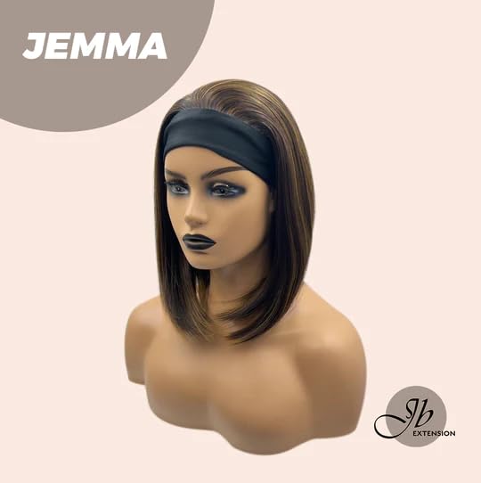 Miniatura 3 de JEMMA - Peluca corta con diadema de corte Bob de 13 pulgadas, pelucas sin pegamento para mujer, pelucas sintéticas naturales para uso diario