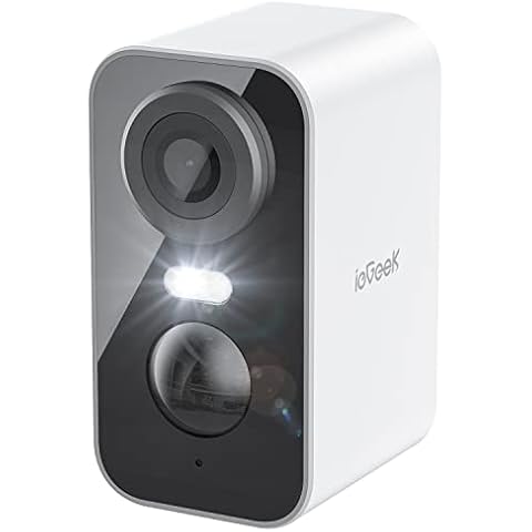 ieGeek 2K Cámara WiFi interna/externa batería inalámbrica con alarma y visión nocturna a color Cover