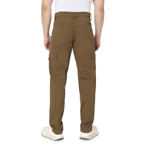 Image of Spykar Men's Regular Fit Mid Rise Pants