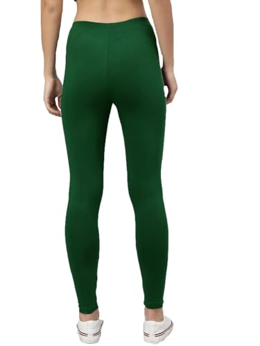 Image of ZAYANQA Combo of 2 Slim Fit Women /Girls Solid Stretchable Cotton Ankle Length Leggings with Ultrasoft Wide Elastic Waistband |Comfortable |Fashionwear|