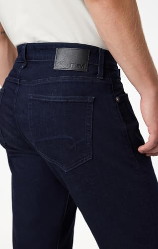 Mavi Men's Marcus Mid Rise Slim Straight Jeans, Rinse Supermove, 31x324