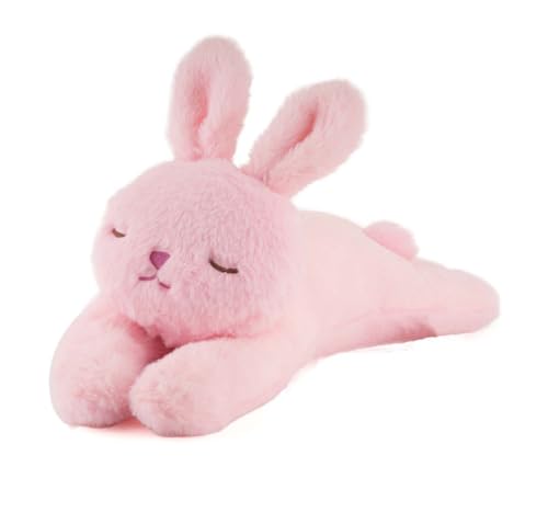 Image of FUZZBUZZ Sleeping Bunny Soft Toy, 19cm, Pink, 18M+