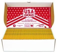 School Pencils, HB (#2), Black Lead, Yellow Barrel, 750/Box