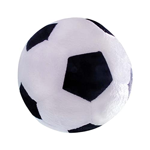 F Fityle Jouet de Football En Peluche, Ballon de Football Doux pour Enfants, Cadeaux D'anniversaire, Chambre de Bébé, blanc noir