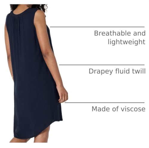 Image of Amazon Essentials Women's Sleeveless Woven A-line V Neck Shift Dress
