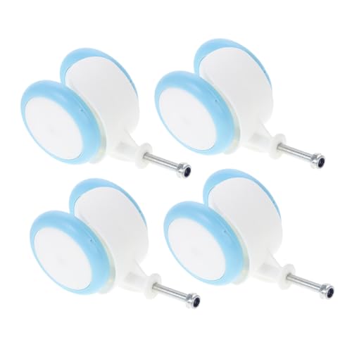 Yardwe 4 Piezas Ruedas para Andador de carritos de con Ruedas Carrito pequeño con Ruedas Andador con Ruedas Carro de Tres Niveles con Ruedas Caucho Sky-Blue