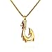 LuxglitterLin Gold Maori Fish Hook Cremation Urn Necklace for Ashes Holder Hawaii Fishing Memorial Pendant Keepsake Gift