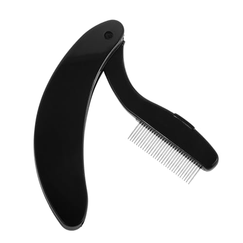 HAPINARY Women's Eyebrow Lash Comb Set Portable Makeup Tool Stainless Steel Eyelash Separator Beauty Tool Black