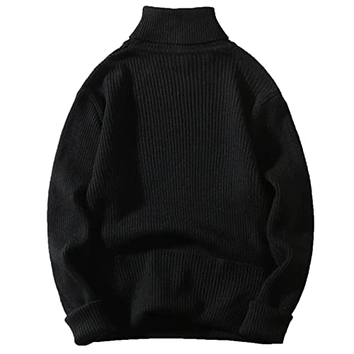 Muscularfit Mens Casual Pullover Fall Sweaters Lightweight Turtleneck Knitted Sweaters Fall Winter Fashion Pullover Sweater - Main Image