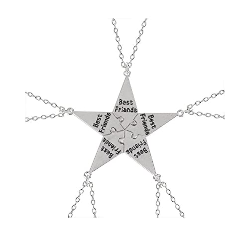 Yocoyee Multi Puzzles Best Friends Forever Necklaces Engraved Heart BFF Pendant Set Friendship...
