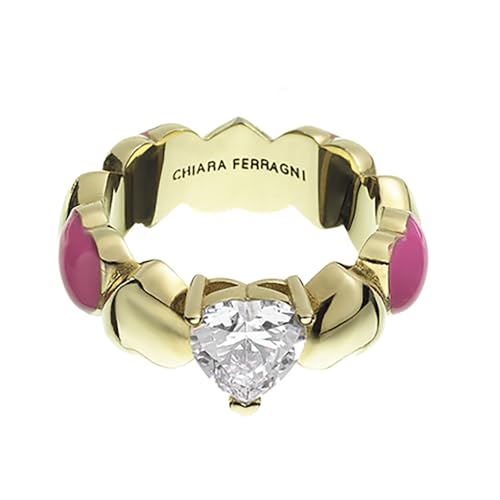 Anillo claro Ferragni de cristal transparente para mujer accesorio minimalista elegante