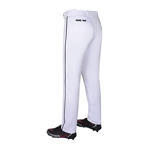 Exxact Sports Homerun Boys Baseball Pants - Full Length Baseball Pants Youth Boys with Piping, Semi-Relaxed Open Bottom Pants3