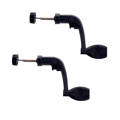2Pcs Black Universal Plastic Power Handle Fishing Reels Crank Rock Arm Spinning Wheel Grasp
