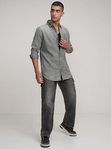 Image of Highlander Men's Regular Fit Cargo Pocket Jeans | Clean Look | Cotton Comfort | Utility Style