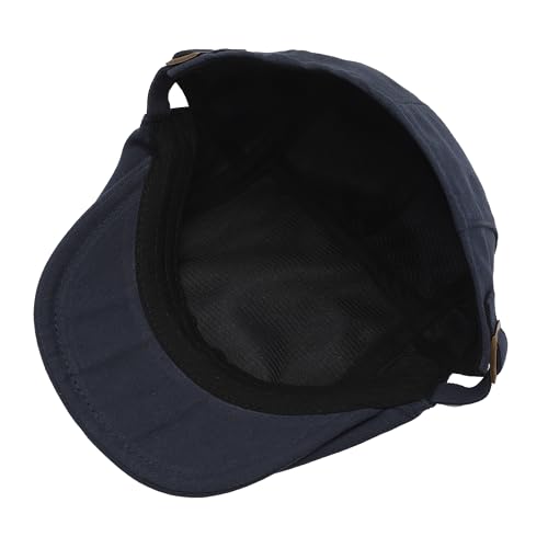 Image of ZLYC Men Cotton Flat Cap Summer Scally Ivy Gatsby Newsboy Beret Driver Cabbie Hunting Hat