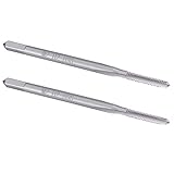 Burkit 2pcs M2 X 0.4 Thread Tap Right Hand, HSS M2 x 0.4 Straight Fluted Machine Tap