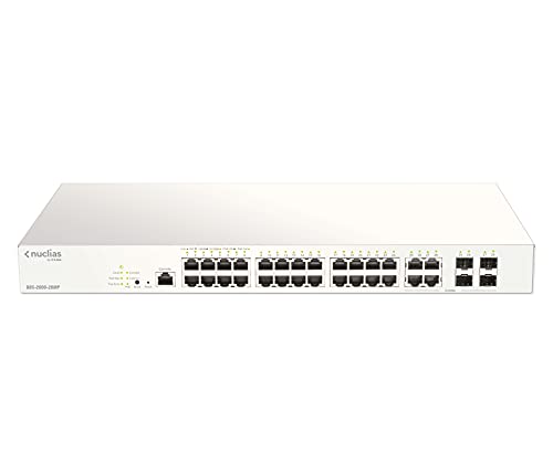 D-Link Switch Smart Nuclias Cloud 28 Puertos 10/100/1Gbit W/4 Gbit.Sfp 370W Poe+ Switch 28 Puertos/ 24Xgigabit Poe/ 4Xgigabit Co