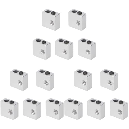 Baluue 15pcs Printer Heater Block for Aluminum Extruder Heater Block Printing Accessories for Printer Accessories Use