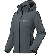AXESQUIN Women's Waterproof Trousers with Pockets, Breathable Overpants, Windproof, Outdoor, Lightweight, Packable Comfortable Rain Trousers, Grey