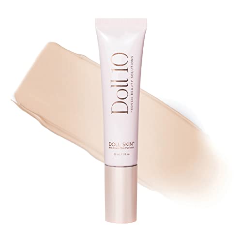 Doll 10 Doll Skin Anti-Stress Skin Perfector - Tinted Buildable Anti-Aging Vegan Makeup Skincare (Fair)