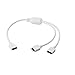 Price comparison product image Sienoc 4 Pin Splitter, 1 to 2 Ports Connection Cable for LED RGB Color Changing Strip