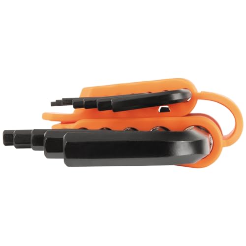 Image of Klein Tools LS12 12-Piece Long-Arm Hex Key Set, SAE, Heat-Treated, L-Style Keys Sizes 1 /16-Inch to 3 /8-Inch, Twist-to-Lock Case
