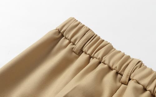 Image of Boys Dress Pants Solid Adjustable Waist Straight Slim Fit Flat Front Uniform Pants 5T-16Y