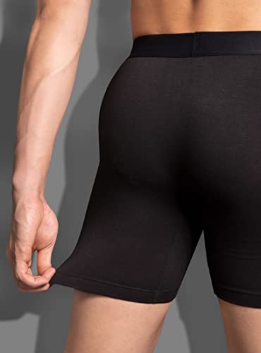 Separatec Men's Dual Pouch Underwear Comfort Soft Premium Cotton Modal Blend Boxer Briefs 3-6 Pack3