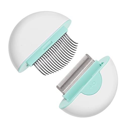 GRIRIW Pet Cat Grooming Comb Portable Hair Brush and Rake for Shedding Dandruff Removal Lightweight Design Comfortable Grip for Cats and Kittens